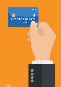 Hand holding credit card