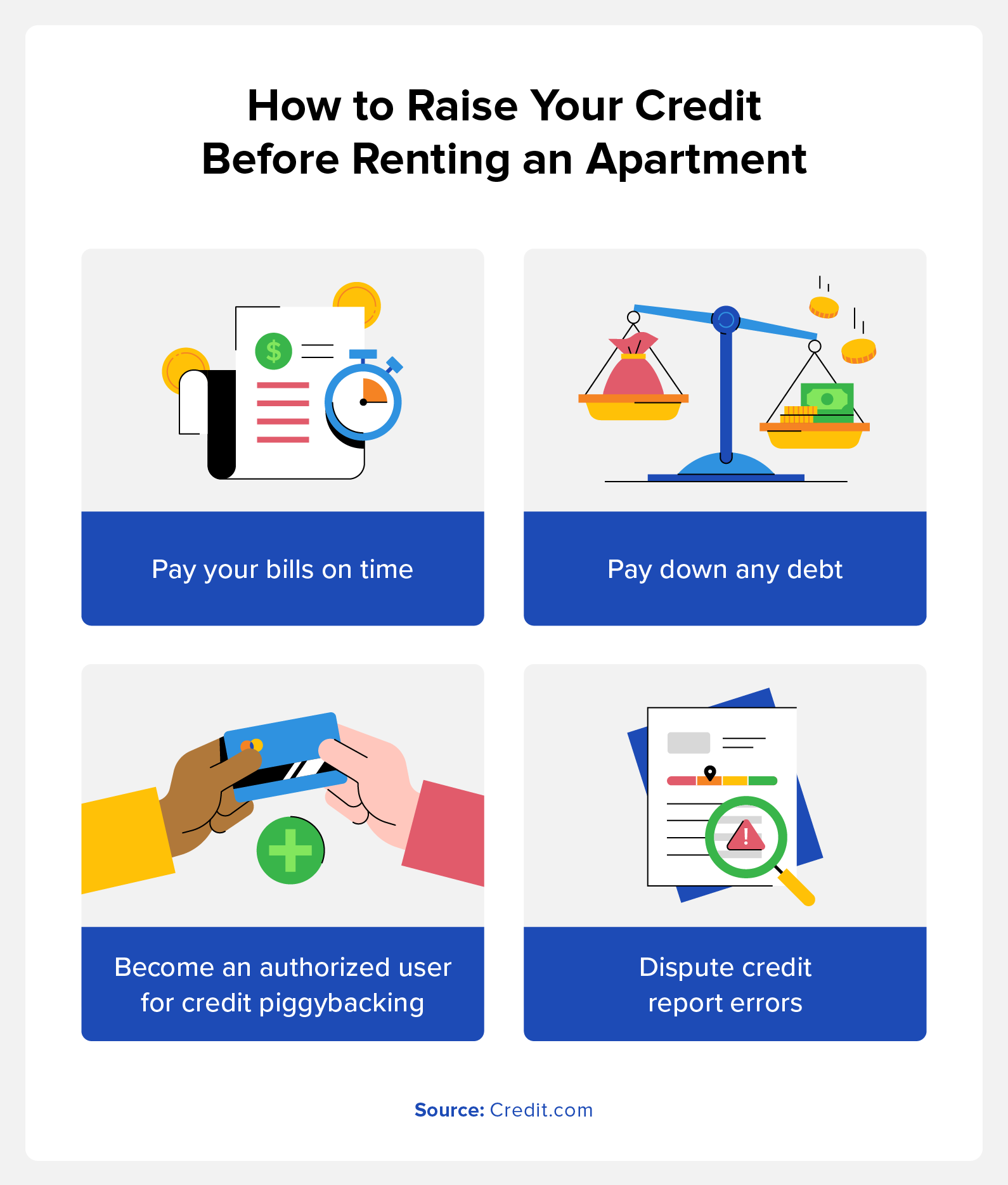 how to raise your credit before renting an apartment 